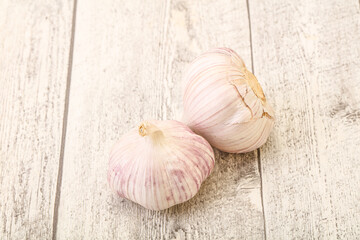Fresh ripe and tasty garlic