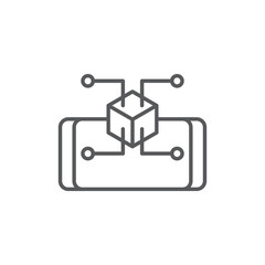 Augmented realit technology vector icon isolated on white background