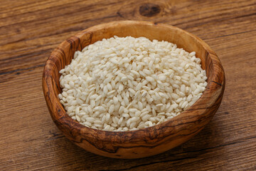 Raw arborio rice for Risotto