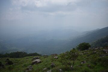 clouds over the mountains