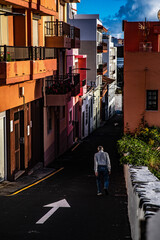 A man walking down the street.
