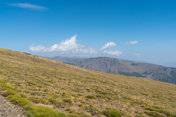 Mountainous landscape of Sierra Nevada in southern Spain