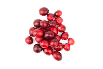 cranberries isolated on white