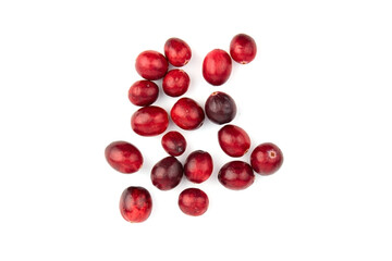 cranberries isolated on white