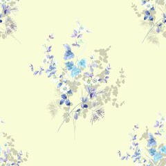 Watercolor flowers illustration