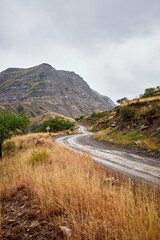 Beautiful mountain landscapes, Dagestan, Russia.
  Mountains at sunrise, panorama