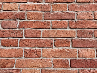 Red brick texture wall. Horizontal background