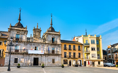 Fototapeta na wymiar City Hall of Ponferrada in Castile and Leon, Spain
