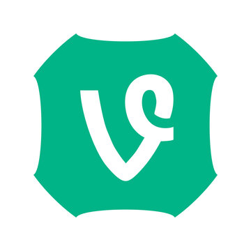 Vine logo. Vine app could be used to browse videos. Vine app . Kharkiv, Ukraine - October, 2020