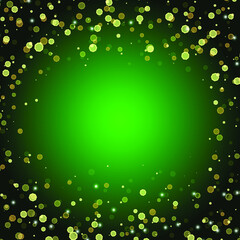 Confetti bokeh vector illustration. Glowing template background. Shining elements. Sparkling back. Falling glitter