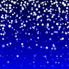 Confetti bokeh vector illustration. Glowing template background. Shining elements. Sparkling back. Falling glitter