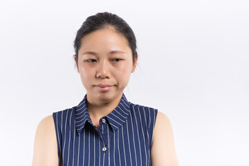 Unhappy Business Woman Waiting in Empty Conference Room. Sad female manager waiting of employees in...