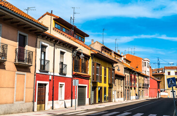 Fototapeta na wymiar Traditional Spanish houses in Leon, northwest Spain