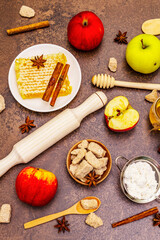 Apple pie baking concept