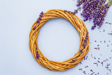 Braided wreath with fresh lavender