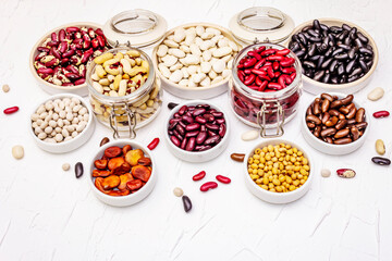 Assorted different types of beans