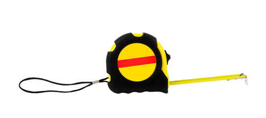 measuring tool construction tape measure isolated on white background