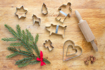 Preparing to make Christmas cookies. 