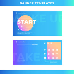 Banner template colorful gradient set