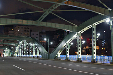 Fototapeta na wymiar 隅田川にかかる橋