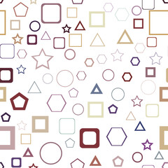 Vector seamless pattern background. Modern stylish abstract texture. Different geometric figures