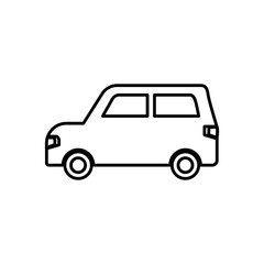 Fototapeta premium Car icon with an outline style