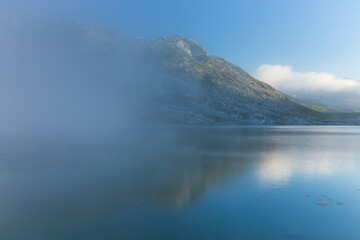 Lake Enol, Picos de Europa National Park, Asturias, Spain, Europe