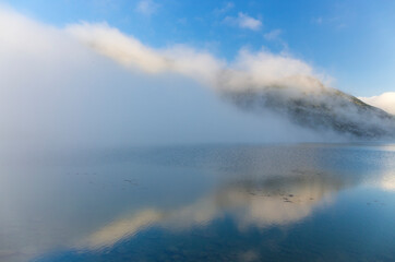 Naklejka na ściany i meble Lake Enol, Picos de Europa National Park, Asturias, Spain, Europe