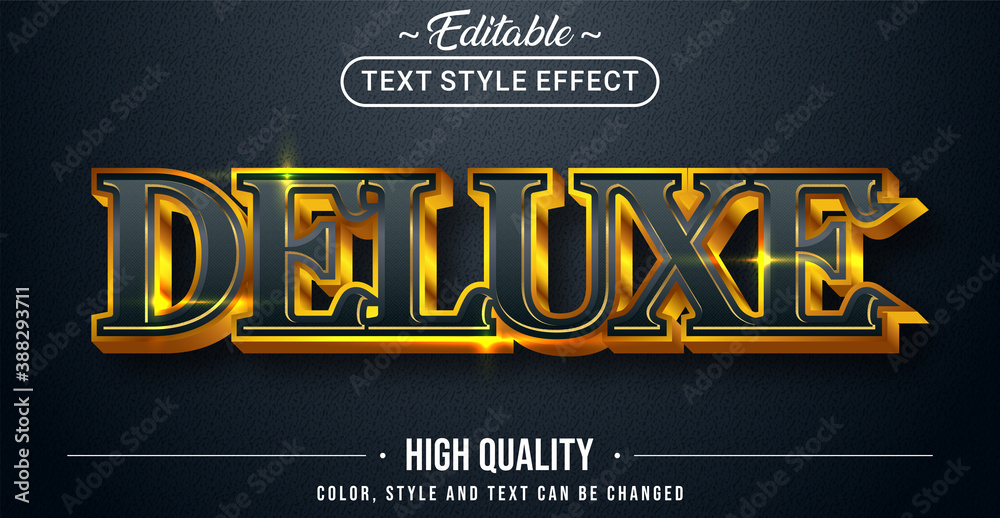 Poster editable text style effect - deluxe theme style.