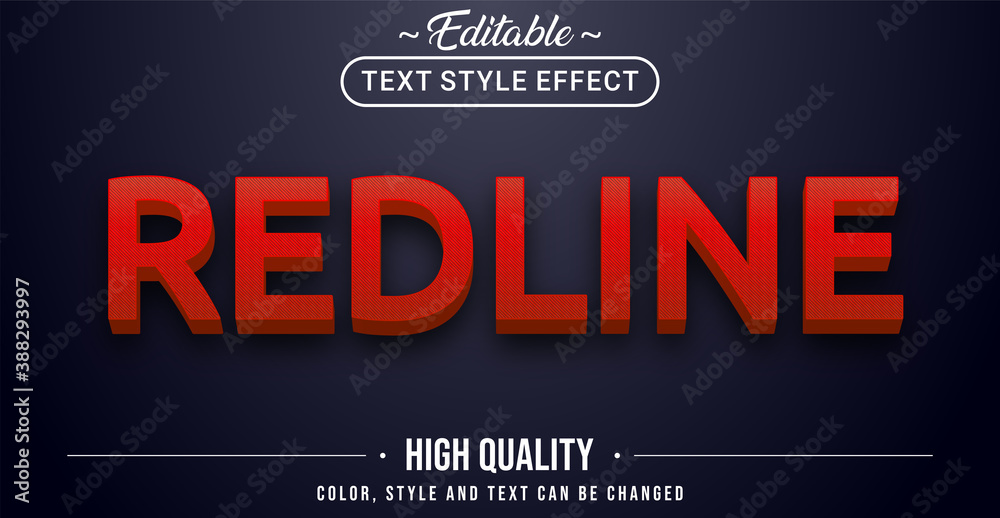 Poster Editable text style effect - Red line theme style.