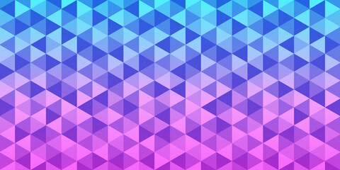 blue and purple gradient triangular pattern, abstract geometric polygonal background