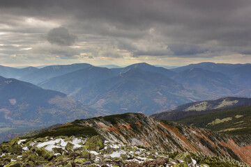 Golden autumn in the Ukrainian Carpathian mountains