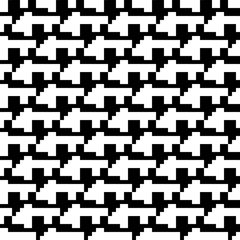 Repeated puzzle figures background. Seamless surface pattern design with mosaic ornament. Ethnic embroidery motif. Grid wallpaper. Digital paper for page fills, web designing, textile print. Vector.