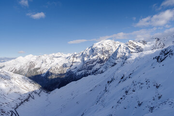 Fototapeta na wymiar Ortler Alps from the Stelvio Pass, Italy