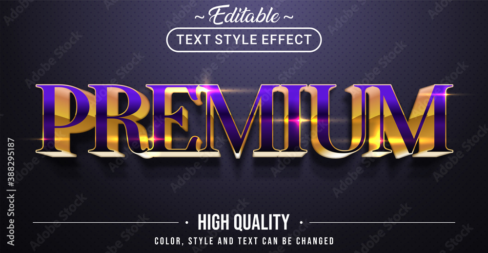 Poster editable text style effect - premium theme style.