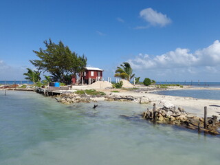 The stunning islands and beaches around the Caye Caulker reefs in the Caribbean, Belize