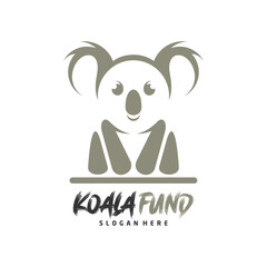 Koala logo design vector. Illustration design koala logo template. Icon Symbol