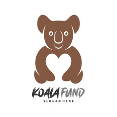 Koala logo design vector. Illustration design koala logo template. Icon Symbol