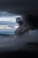 Fototapeta na wymiar Volcano smoke