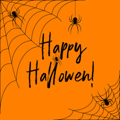 Flat design flying bat. Happy Hallowen. Hallowen party poster design.