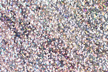 Christmas glitter sequins texture background. Colorful sequin for graphical editor with copy space.