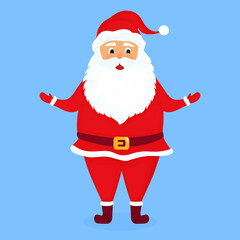 Santa Claus. Vector illustration for Christmas card.