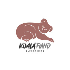 Koala logo design vector. Illustration design koala logo template. Icon Symbol