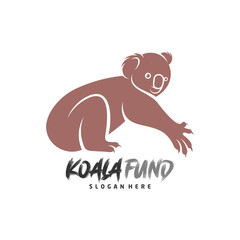 Fototapeta premium Koala logo design vector. Illustration design koala logo template. Icon Symbol