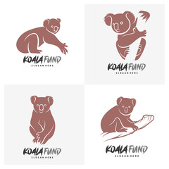 Set of Koala logo design vector. Illustration design koala logo template. Icon Symbol © shuttersport