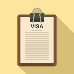 Visa control icon. Flat illustration of visa control vector icon for web design