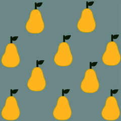 This is the pattern made of yellow pears (vector art)