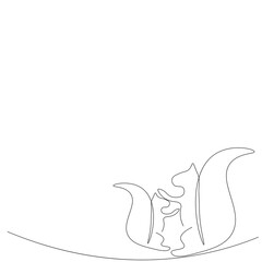 Forest animals squirrels. Vector illustration