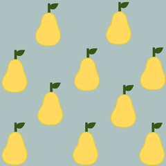 This is the pattern made of yellow pears (vector art)