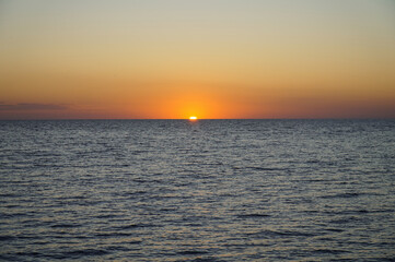 The sun rises over the Sea of Azov.
